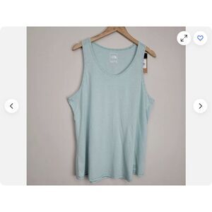 The North Face Green White Striped Athletic Leisure Sleeveless Tank Top (NWT)